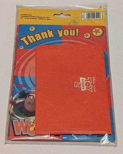 Vintage Toy Story 2 Party Thank You Notes, 2000, Disney/Pixar