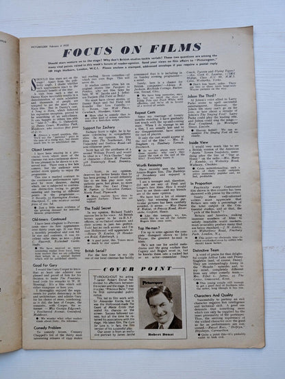 Picturegoer: The National Film Weekly February 4, 1950 - Robert Donat Cover