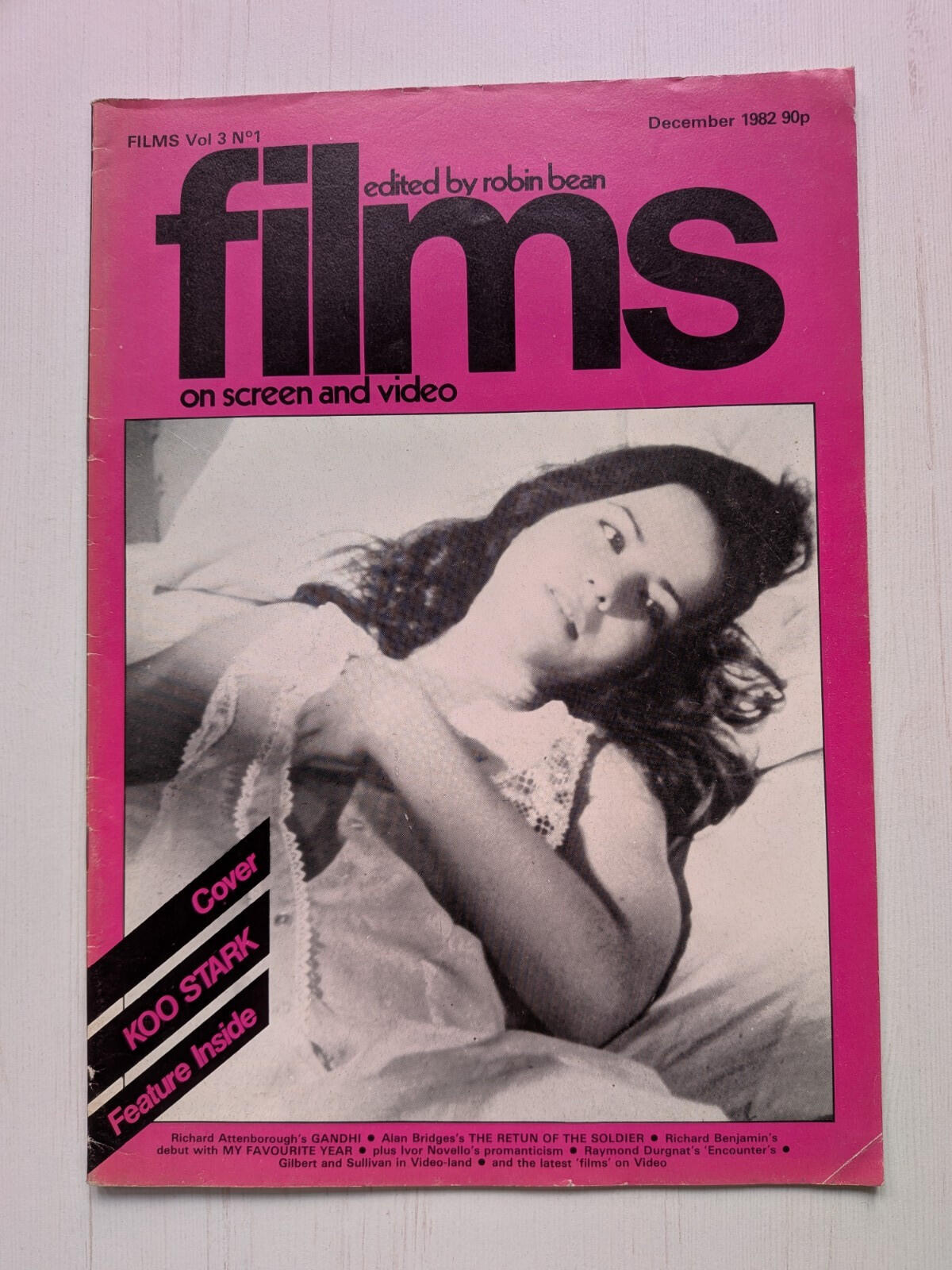 Films on Screen and Video Vol. 3 No. 1 December 1982 - Koo Stark Cover