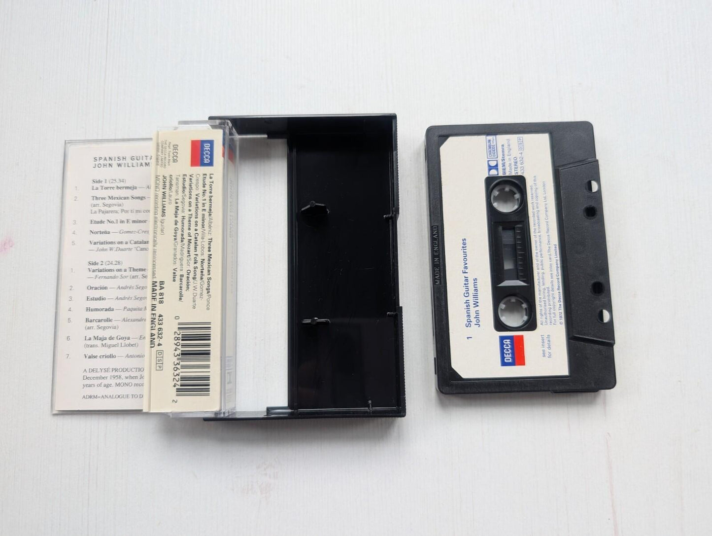 John Williams - Spanish Guitar Favourites - 1972 - Decca Cassette Tape