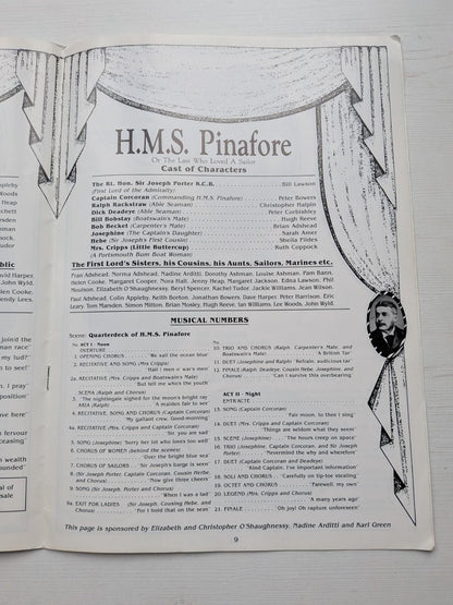 Trial by jury/HMS Pinafore Programme - South Manchester Operatic Society 1993