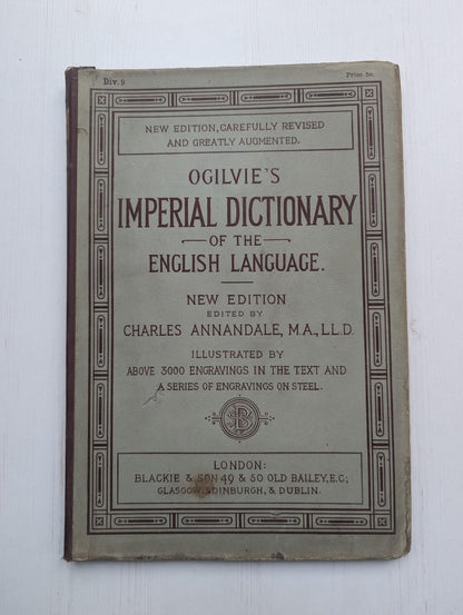 Ogilvie's Imperial Dictionary of The English Language Div. 9 - 1880's Approx