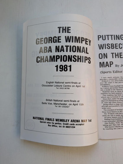 George Wimpey 1981 ABA Senior Boxing Championships Programme