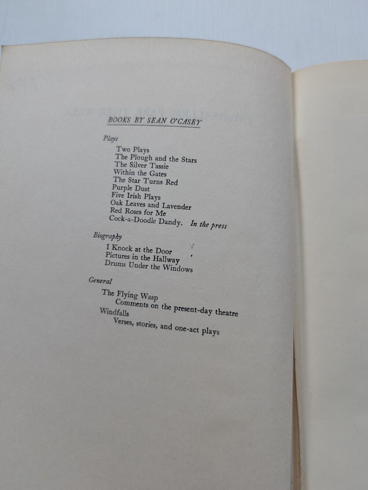 Inishfallen Fare Thee Well by Sean O'Casey - 1949 - Macmillan & Co Ltd