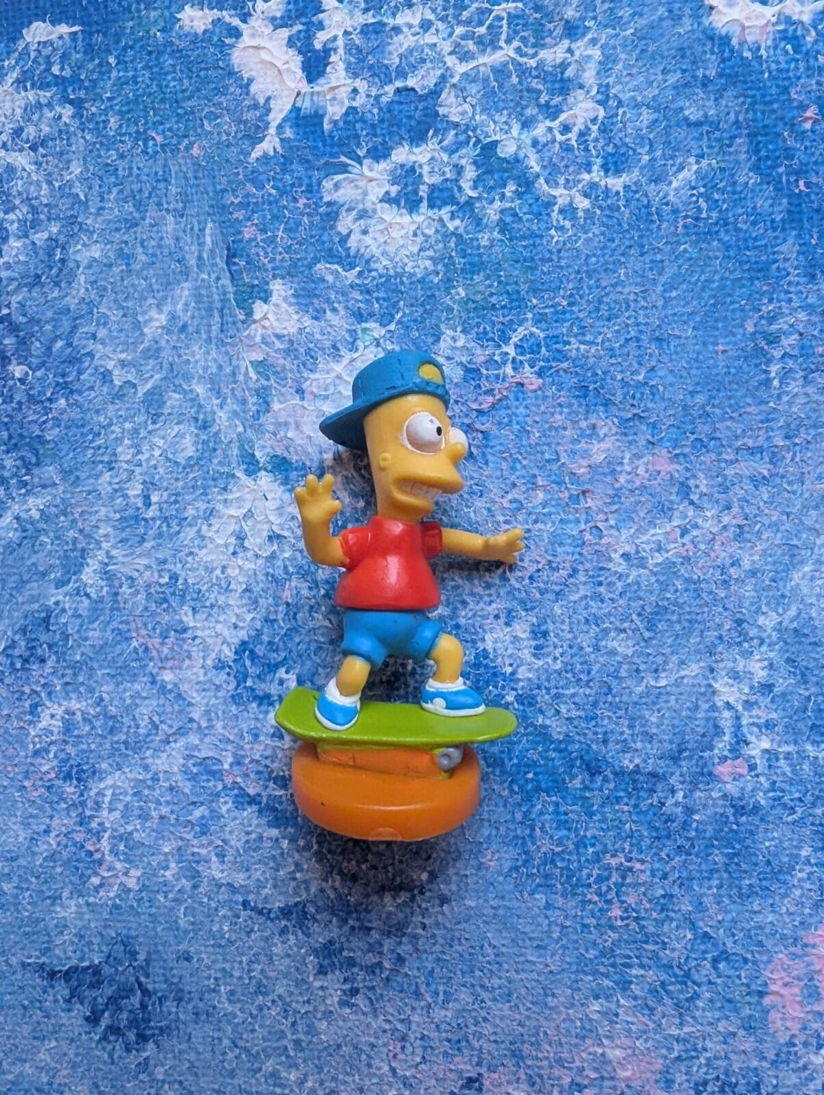 Mini Bart Simpson with Hat + Skateboard Figure - 2006