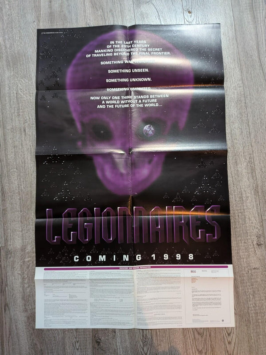 Legionnaires "Coming 1998" UK Sci-Fi Movie 1997 Double-Sided Poster