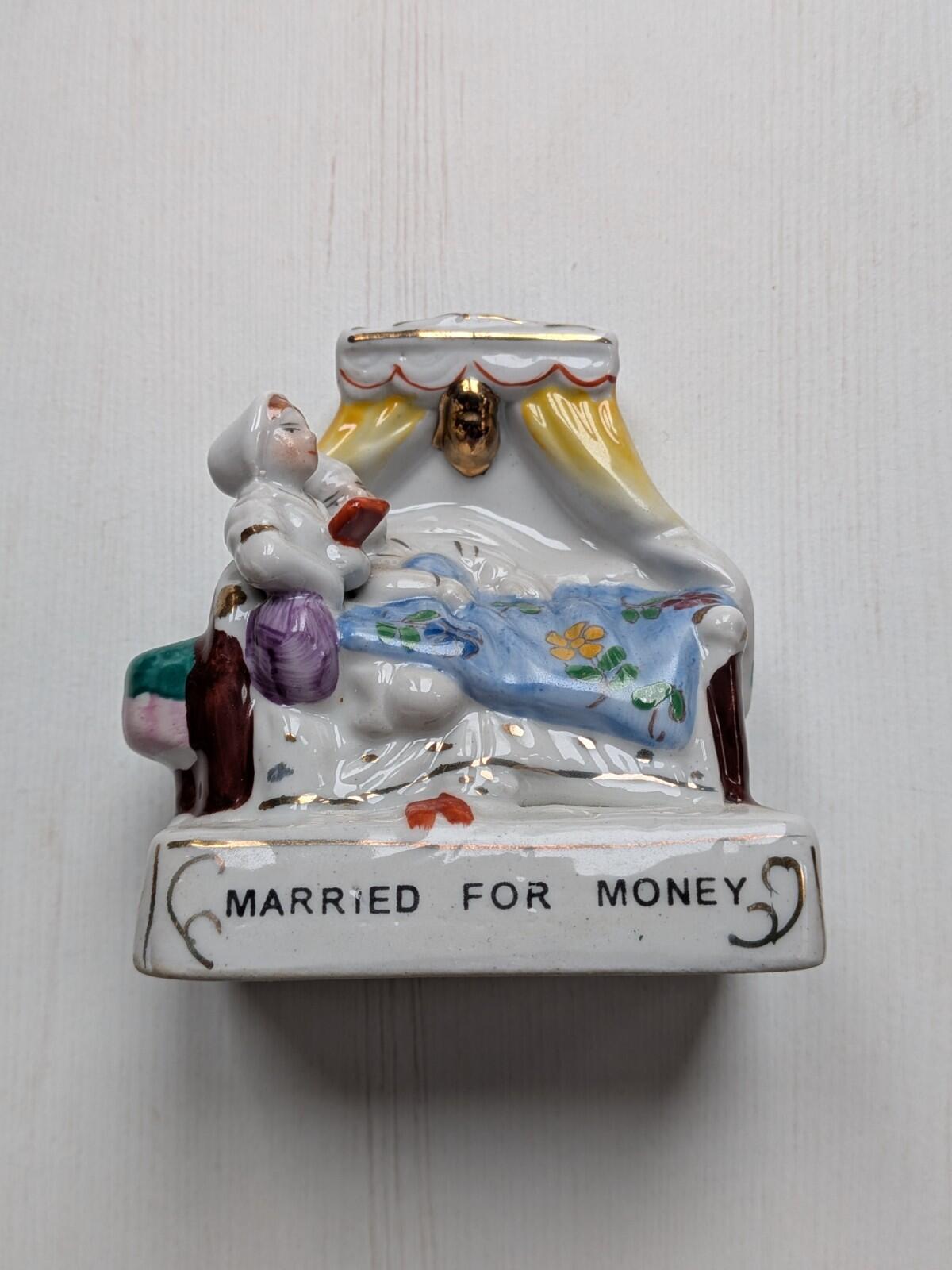 Antique Conta and Boheme German-Made Figurine "Married For Money" - 1886