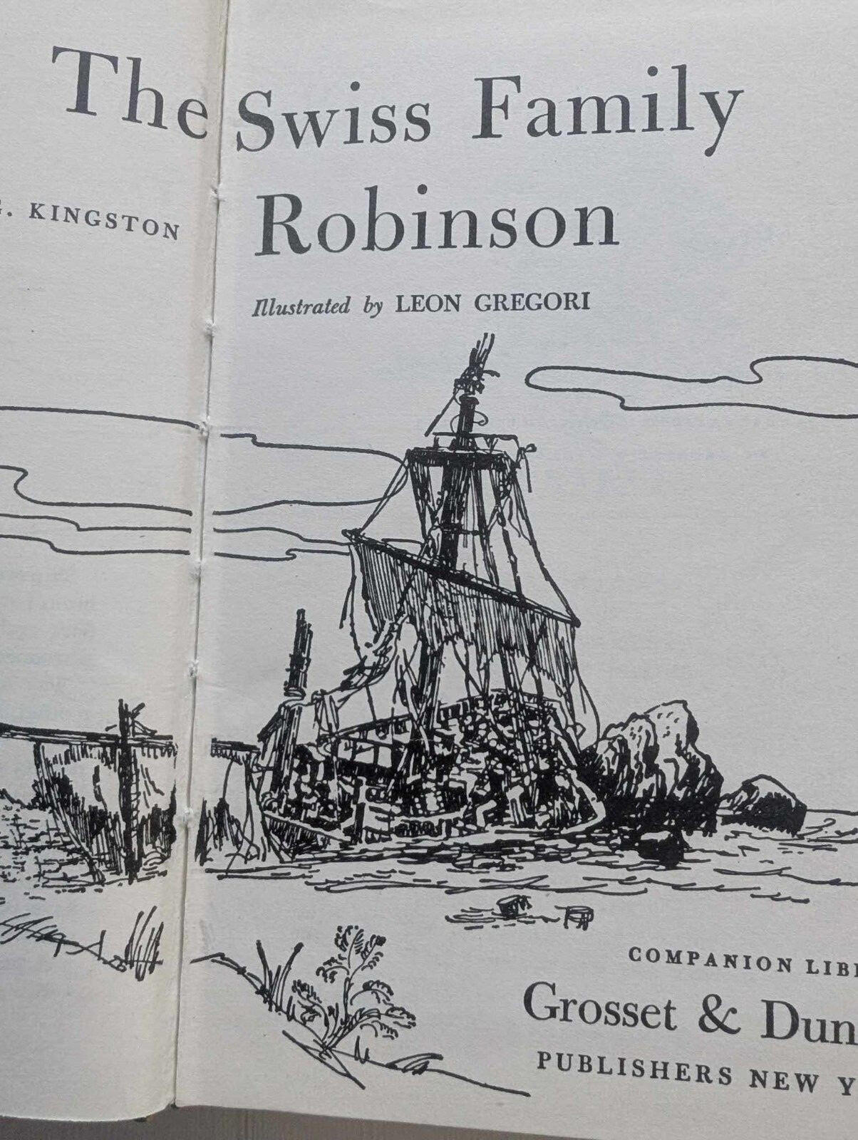 Swiss Family Robinson/Robinson Crusoe 2-In-1 Book - 1963, Companion Library