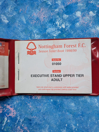 Nottingham Forest Football Club 1998/1999 Season Ticket and Ticket Book