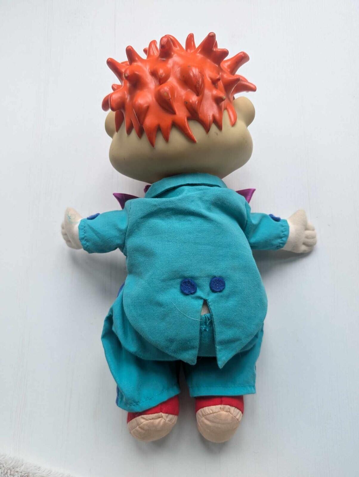 Rugrats In Paris Chuckie Finster Plush Doll with Vinyl Head, Vintage Nickelodeon