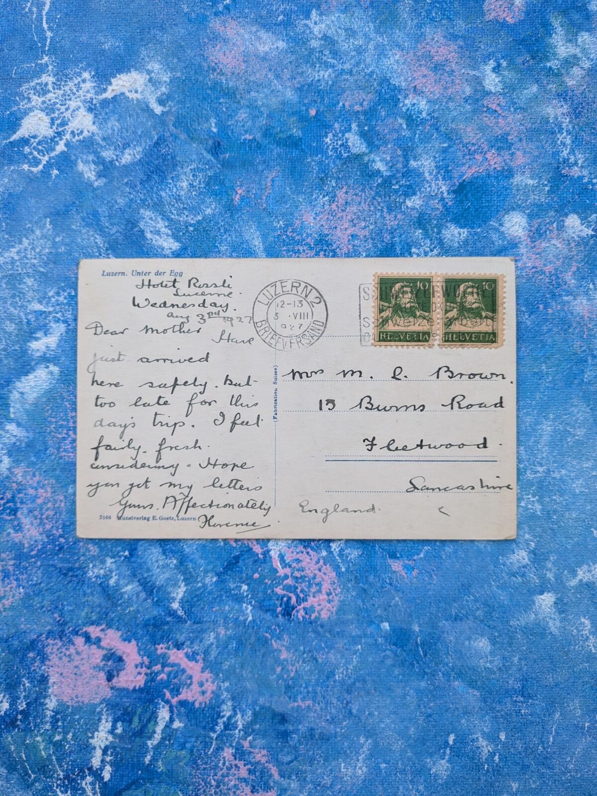 Vintage Swiss Postcard - Luzern, Unter der Egg 2164
