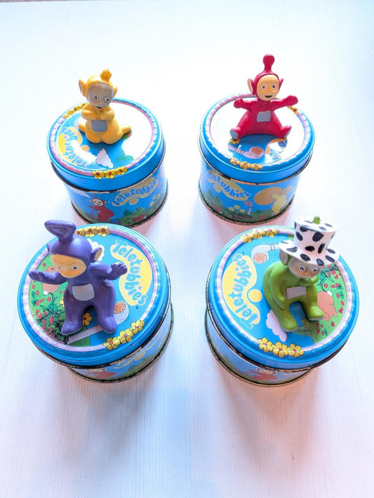 Vintage Teletubbies Tins x4 Set - 1996 - Kinnerton Confectionery Co. Ltd