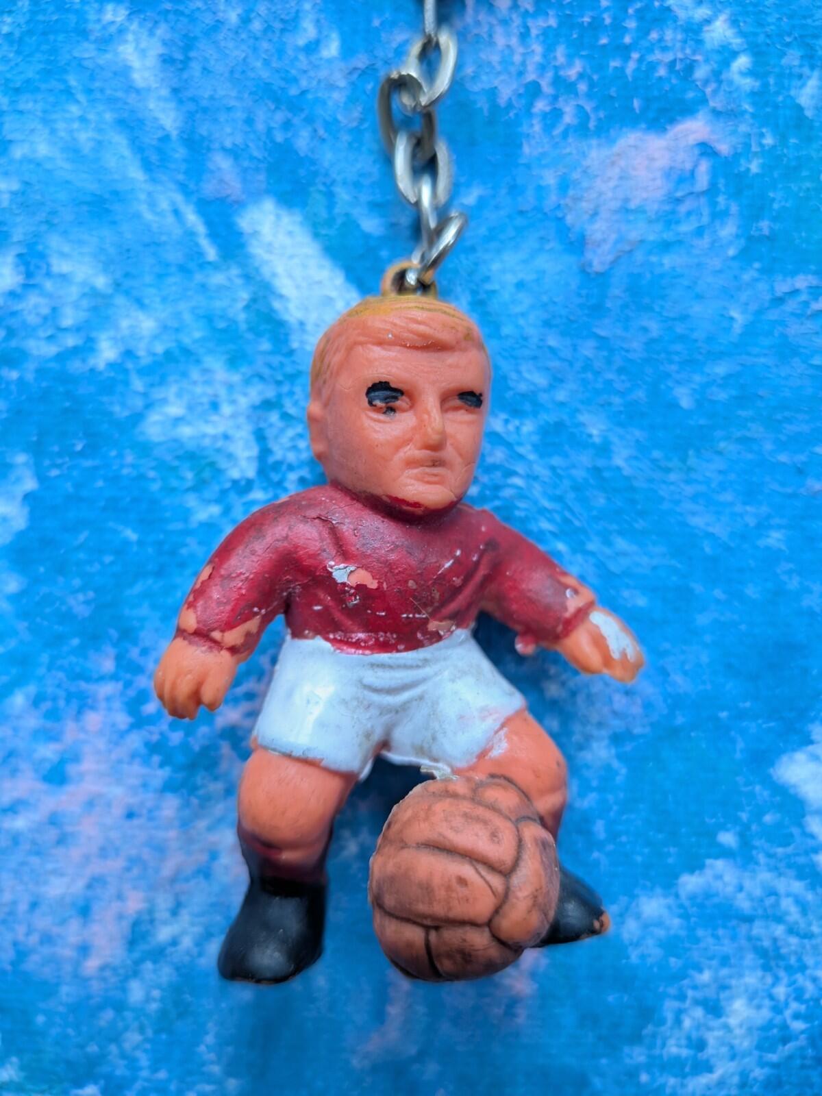 Vintage Retro Footballer Keyring/Keychain - 1960s