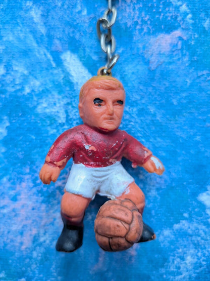 Vintage Retro Footballer Keyring/Keychain - 1960s