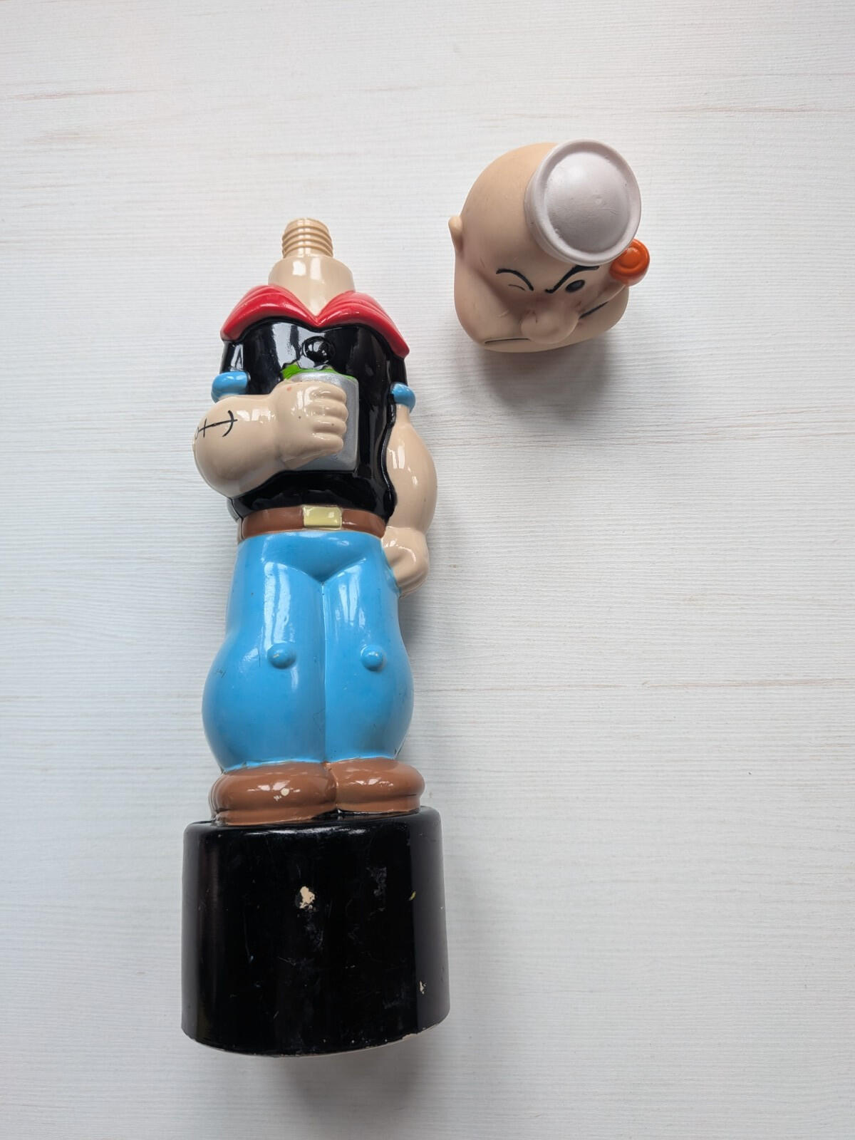 Vintage Popeye Bubble Bath Bottle Figure - 1987 - King Features Syndicate