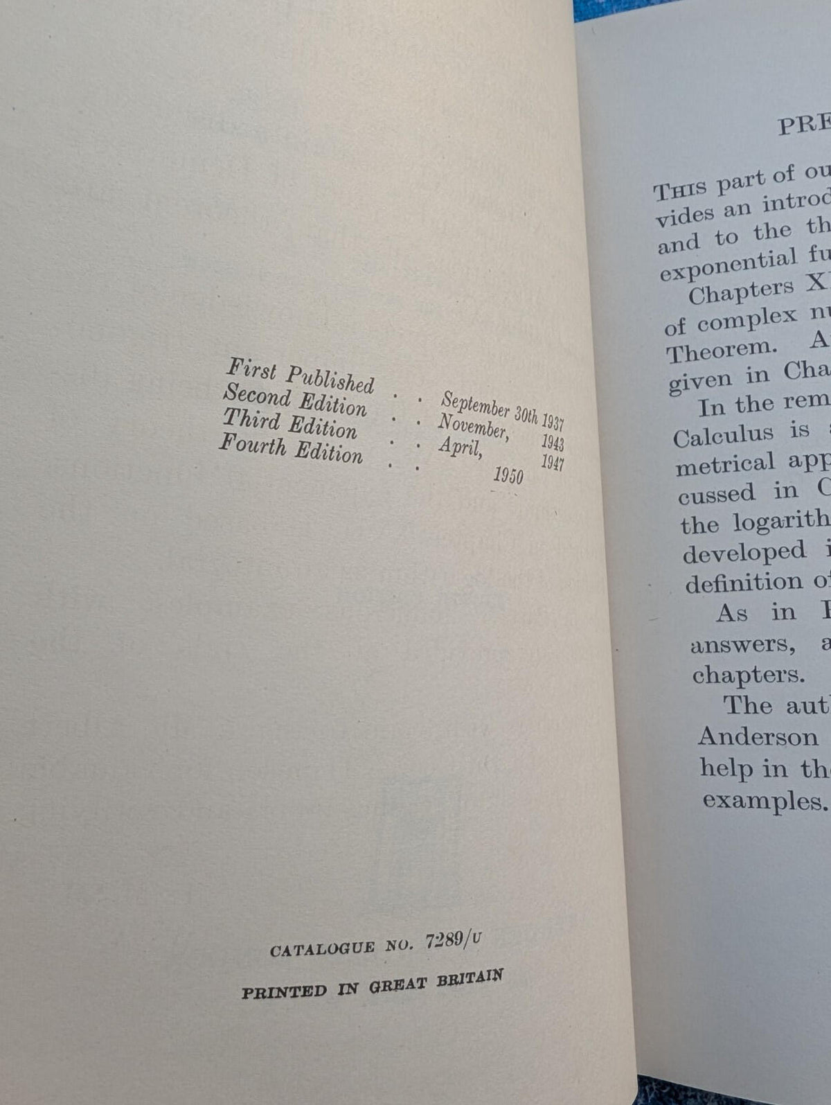 Trigonometry Part II by T.M. MacRobert/William Arthur - 1950 - Methuen & Co