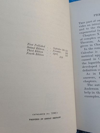 Trigonometry Part II by T.M. MacRobert/William Arthur - 1950 - Methuen & Co
