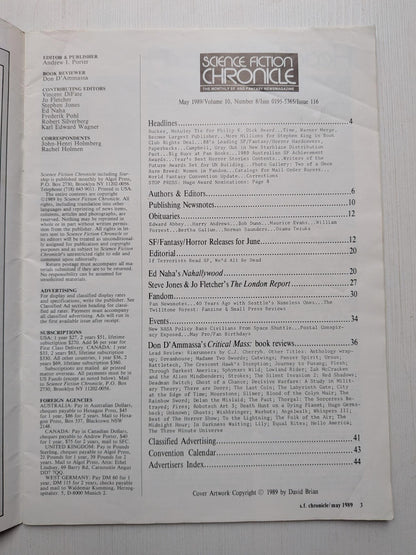 Science Fiction Chronicle May 1989 - Hugo Awards/Philip K. Dick + More