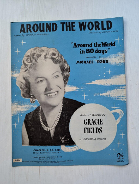 Around the World in 80 Days - Gracie Fields 1956 Sheet Music Chappell & Co Ltd