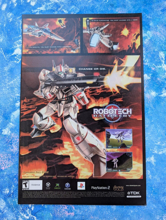 Robotech Battlecry Xbox/Gamecube/PS2 Game 2002 Advertisement - See Details