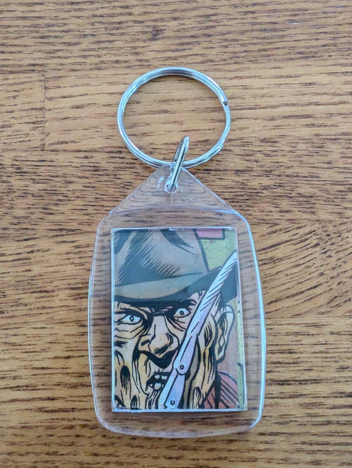 Freddy Krueger Nightmare On Elm Street Keyring, Made From Recycled Vintage Comic