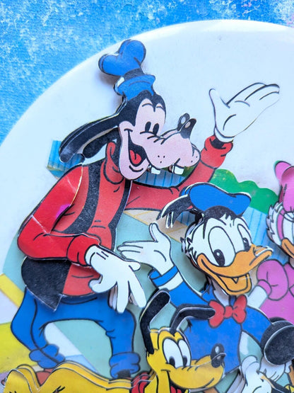 Vintage Disney Mickey Mouse & Friends Ceramic + Paper Plate - H & R Johnson Ltd