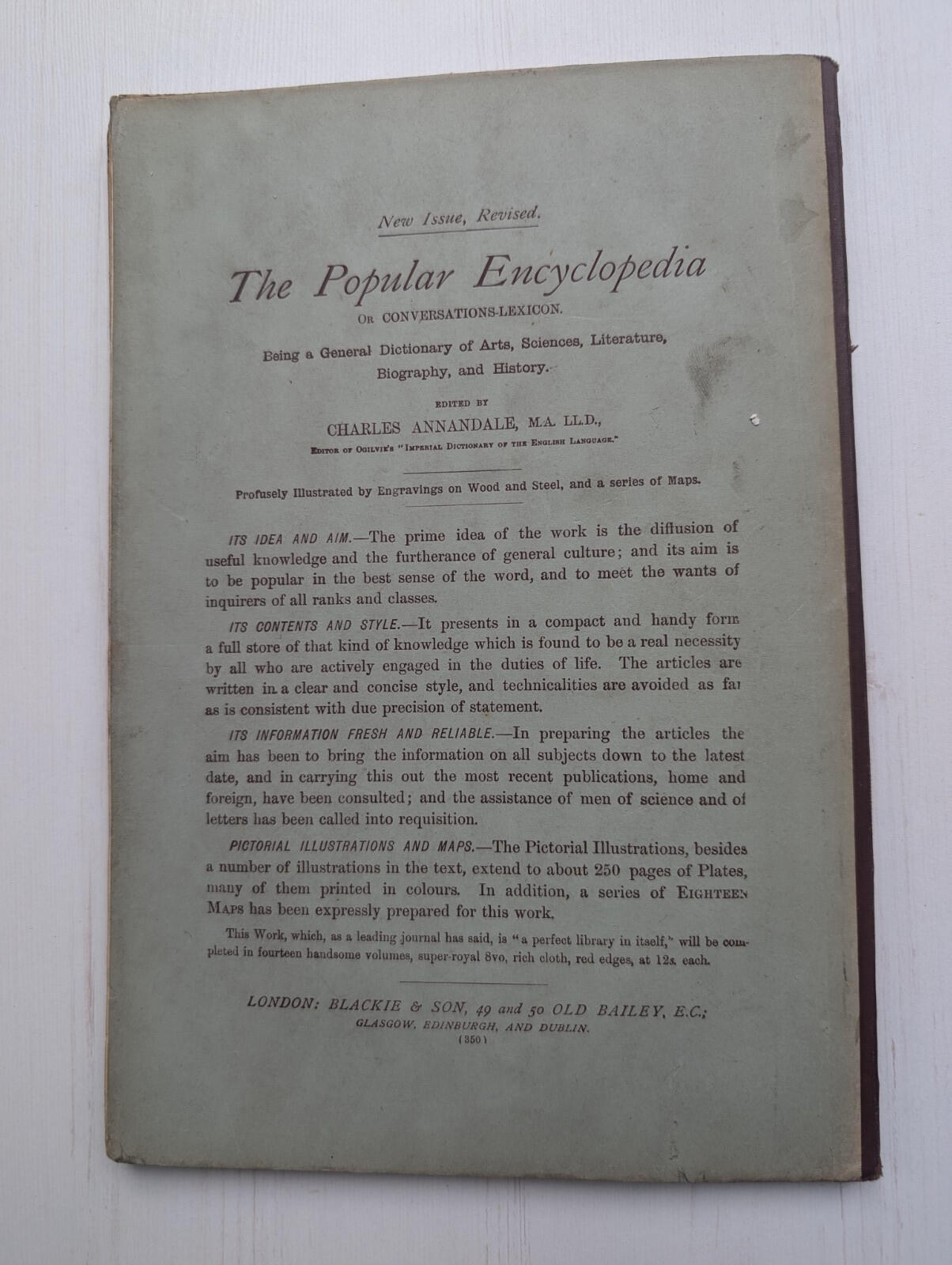 Ogilvie's Imperial Dictionary of The English Language Div. 17 - 1880's Approx