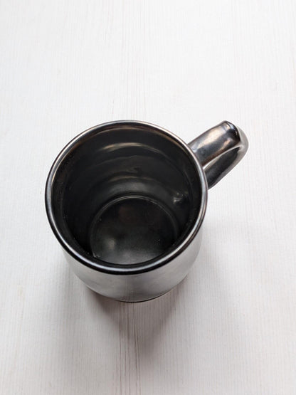 Vintage Sylvac Small Black Pottery Tankard