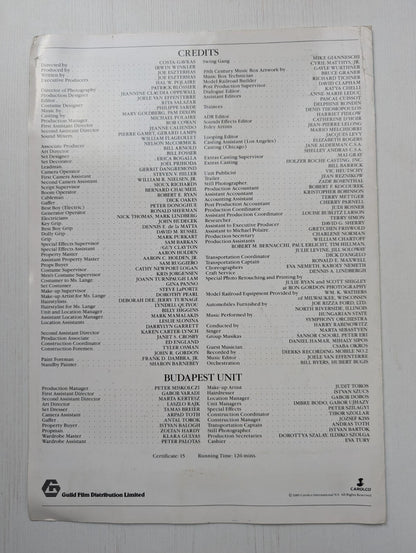 Music Box 1989 Jessica Lange Movie Press Kit Synopsis/Cast List + x3 Lobby Cards