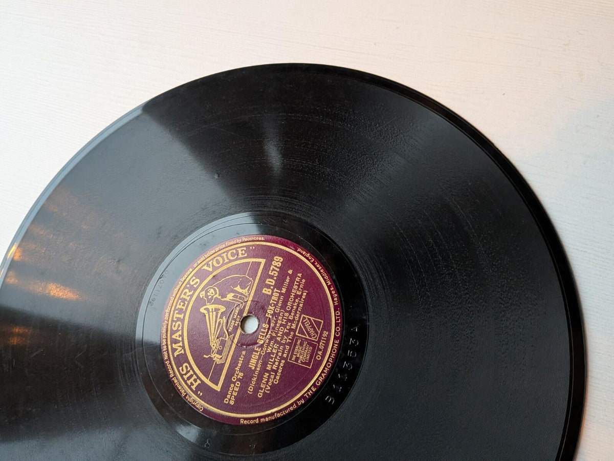 Glenn Miller And His Orchestra - Jingle Bells/American Patrol Shellac Record