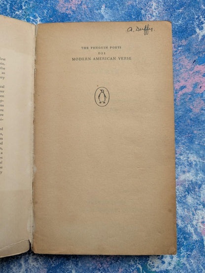 The Penguin Book of Modern American Verse - Geoffrey Moore - 1954