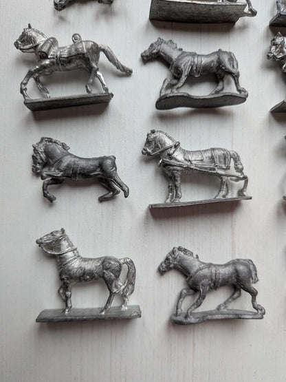 Vintage Metal Hinchliffe Horses/Cavalry Napoleonic Minature Figures 20+ Bundle