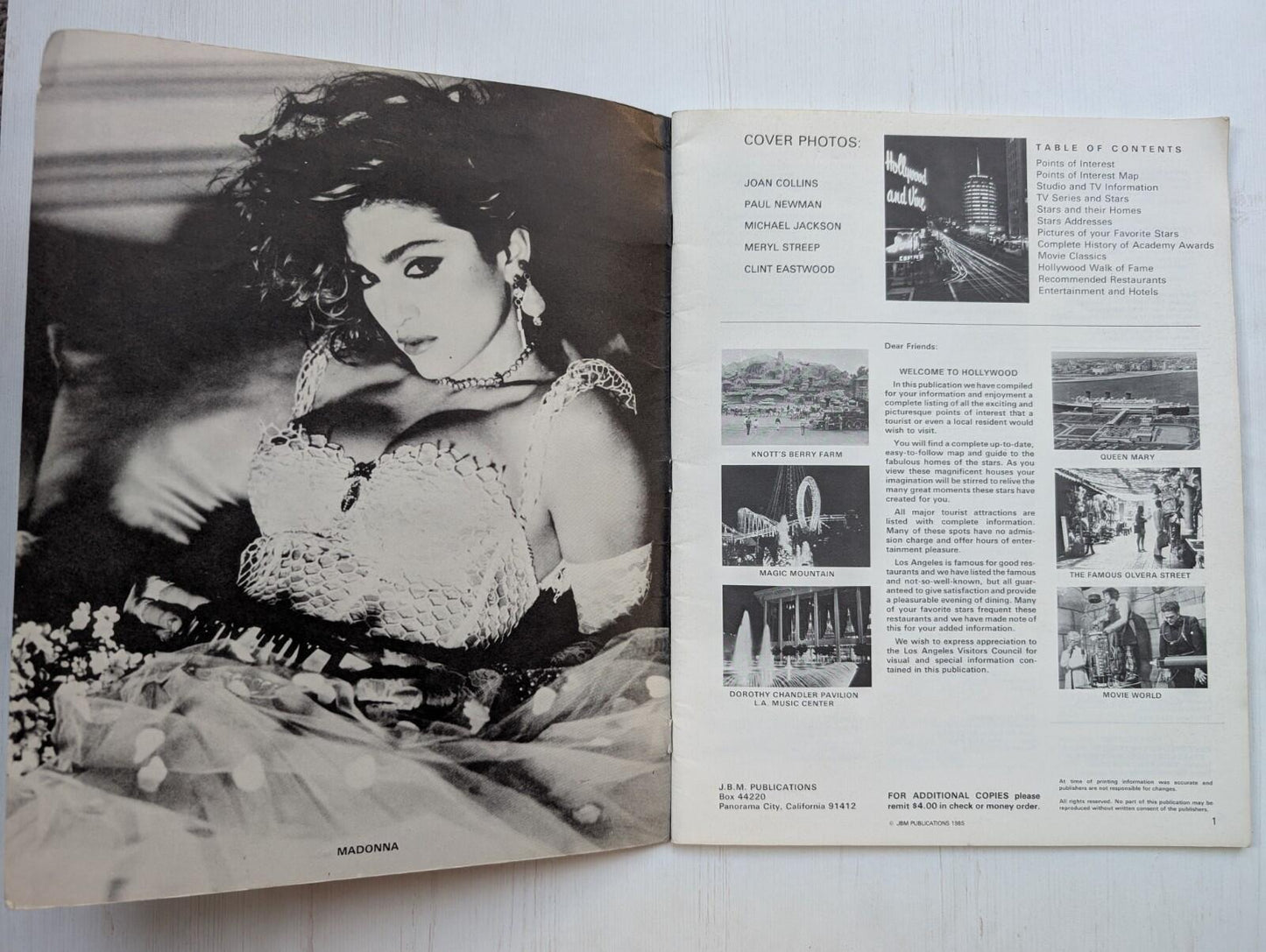 Hollywood Map & Guide To The Fabulous Homes Of The Stars, 1985, JMB Publications