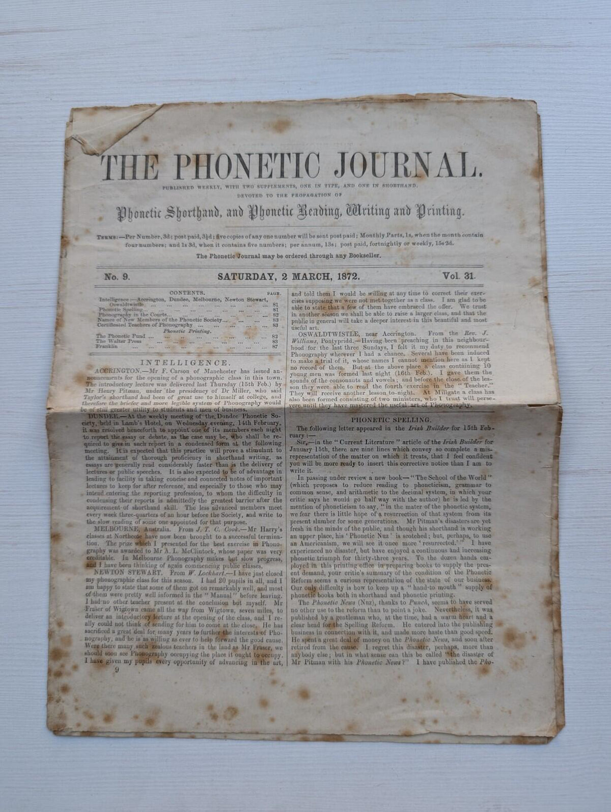 The Phonetic Journal - Saturday, 2 March 1872
