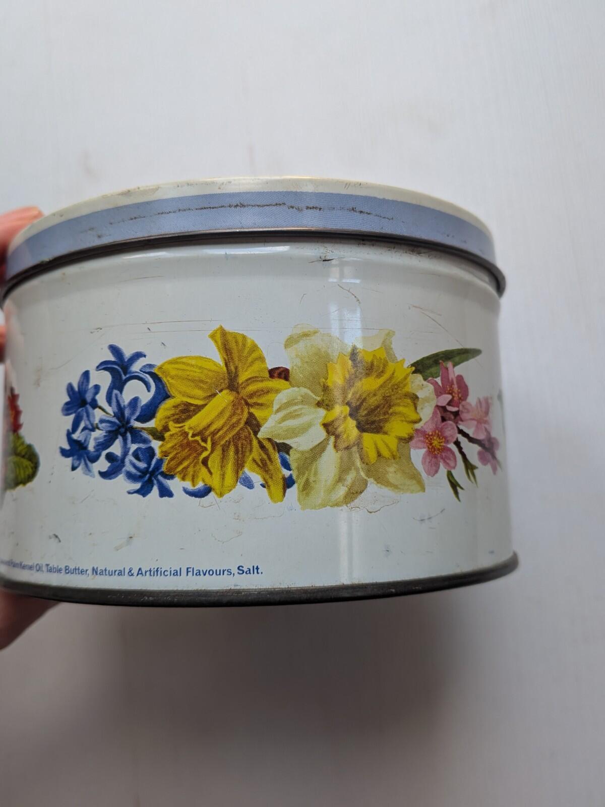 Vintage Cravens Minster Toffee Floral Tin (Empty) - 1980s Approx