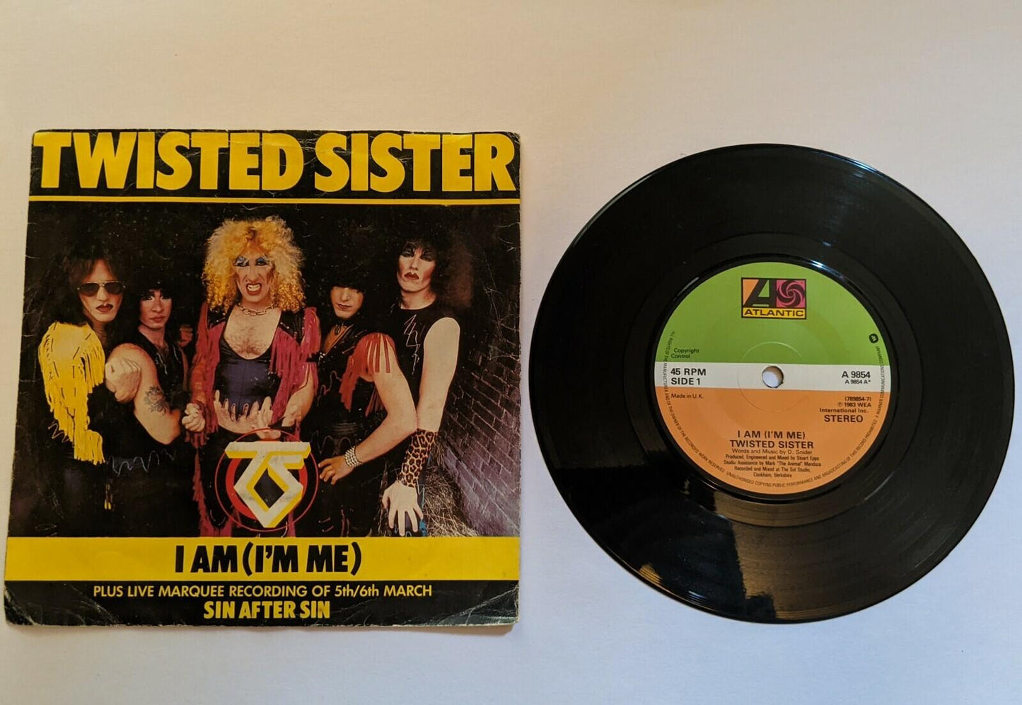 Twisted Sister I Am (I'm Me) 7" Vinyl Single