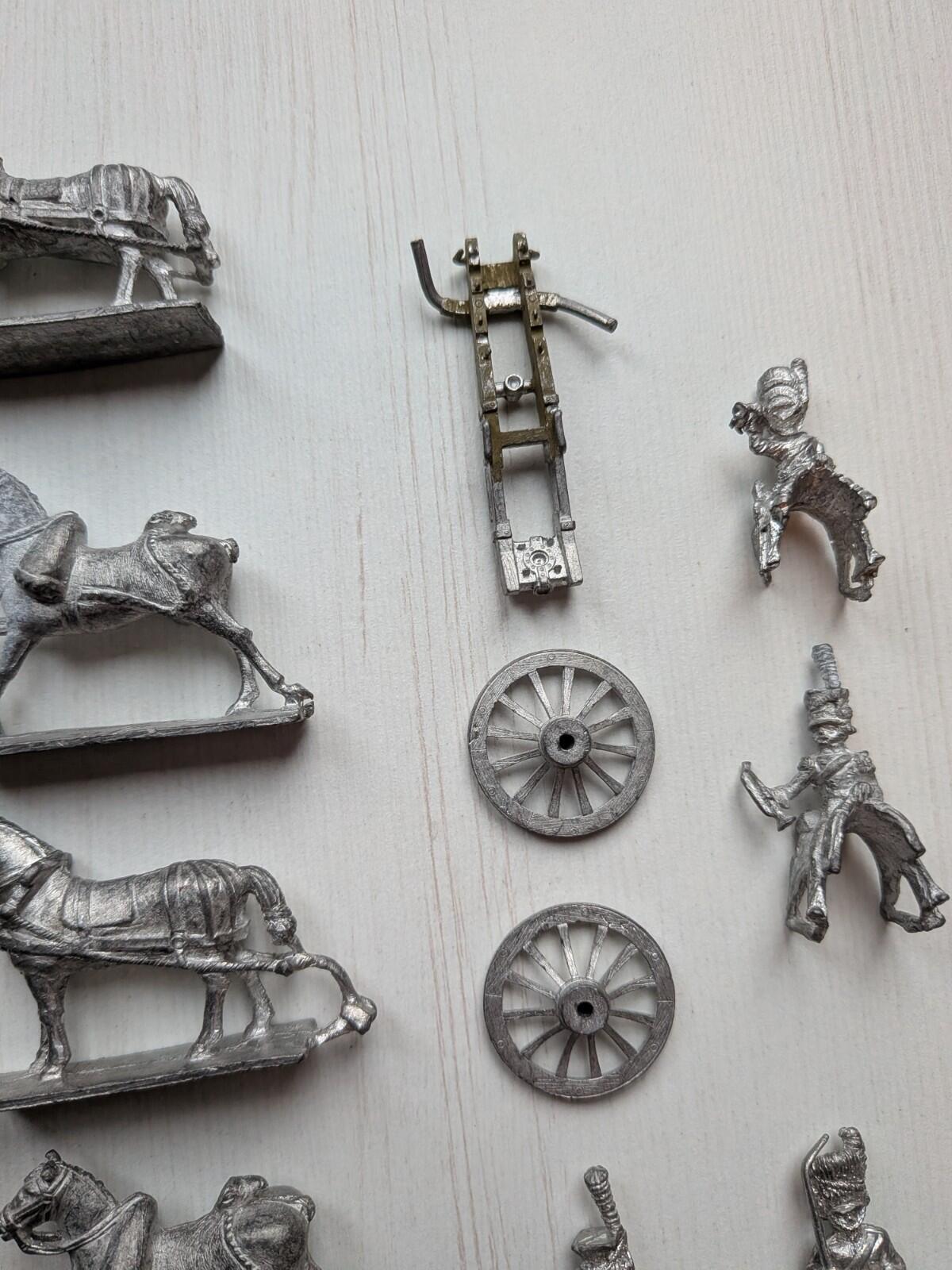 Vintage Metal Hinchliffe Horses/Cavalry Napoleonic Minature Figures 20+ Bundle