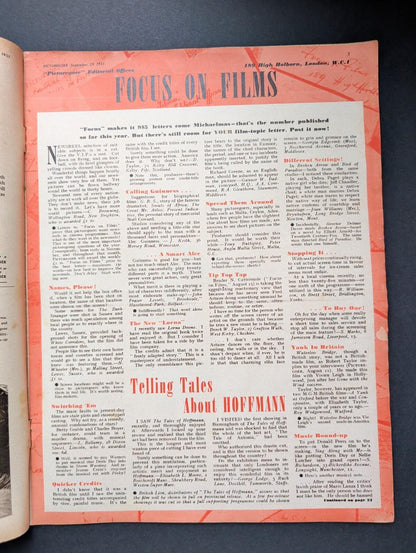 Picturegoer: The National Film Weekly September 29, 1951 - Loretta Young Cover