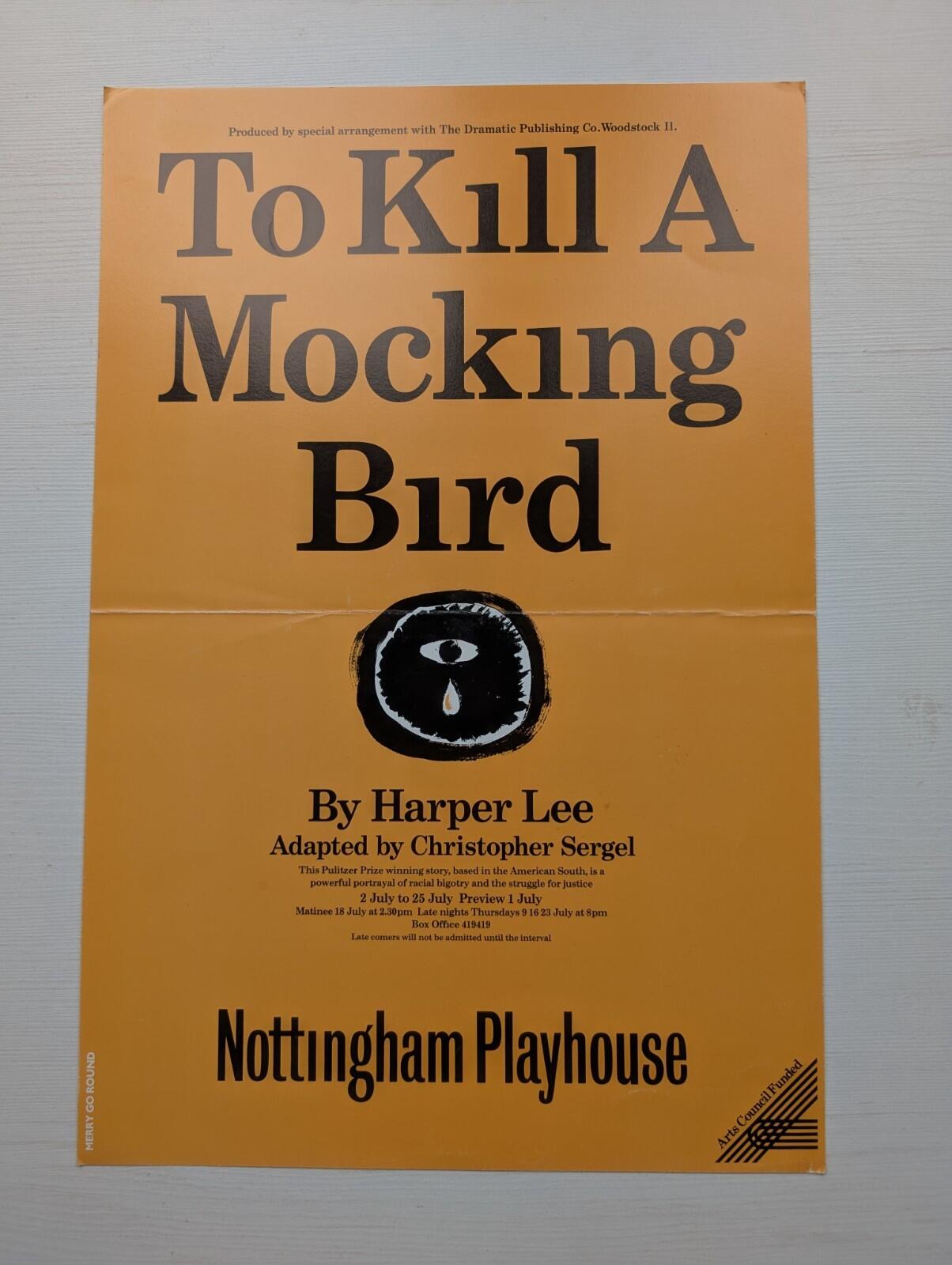To Kill A Mockingbird Stage Production - Nottingham Playhouse Theatre Poster