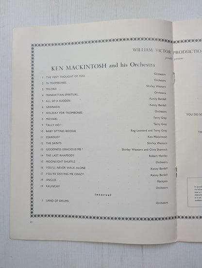 William Victor Productions Ltd Shirley Bassey/Ken Mackintosh Orchestra Brochure