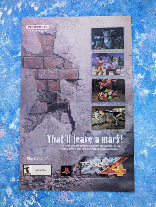 Tekken 4 2001 Playstation 2 Game Advertisement - See Details