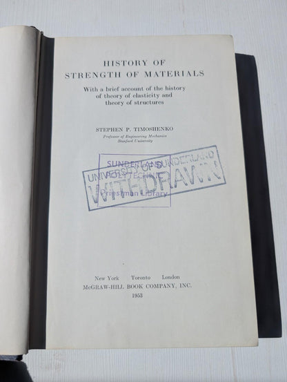 History of Strength of Materials by Stephen P. Timoshenko - 1953 - McGraw-Hill