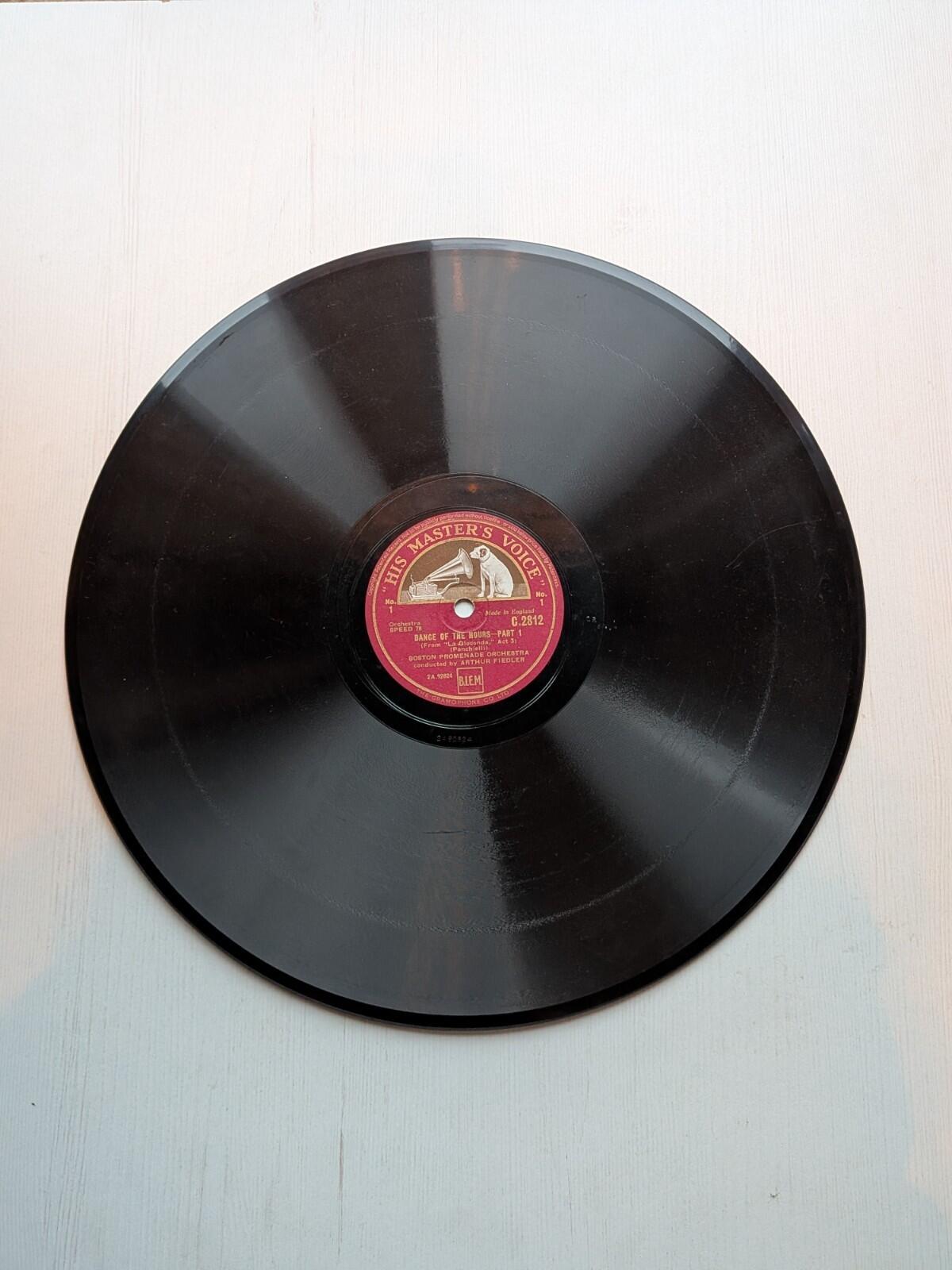 Boston Promenade Orchestra - Dance of The Hours Shellac Record - C.2812
