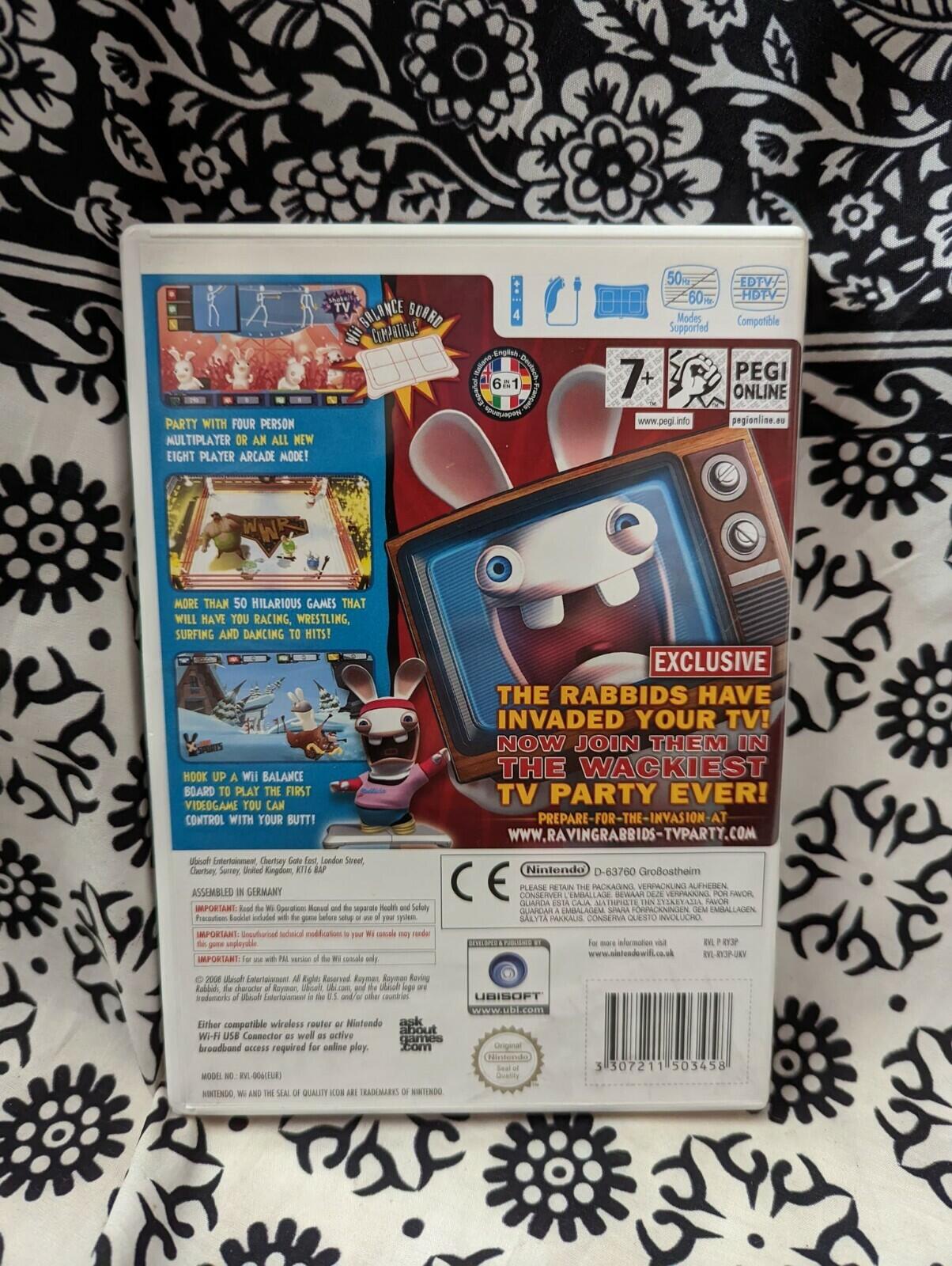 Rayman Raving Rabbids: TV Party Wii Game, 2008, Nintendo