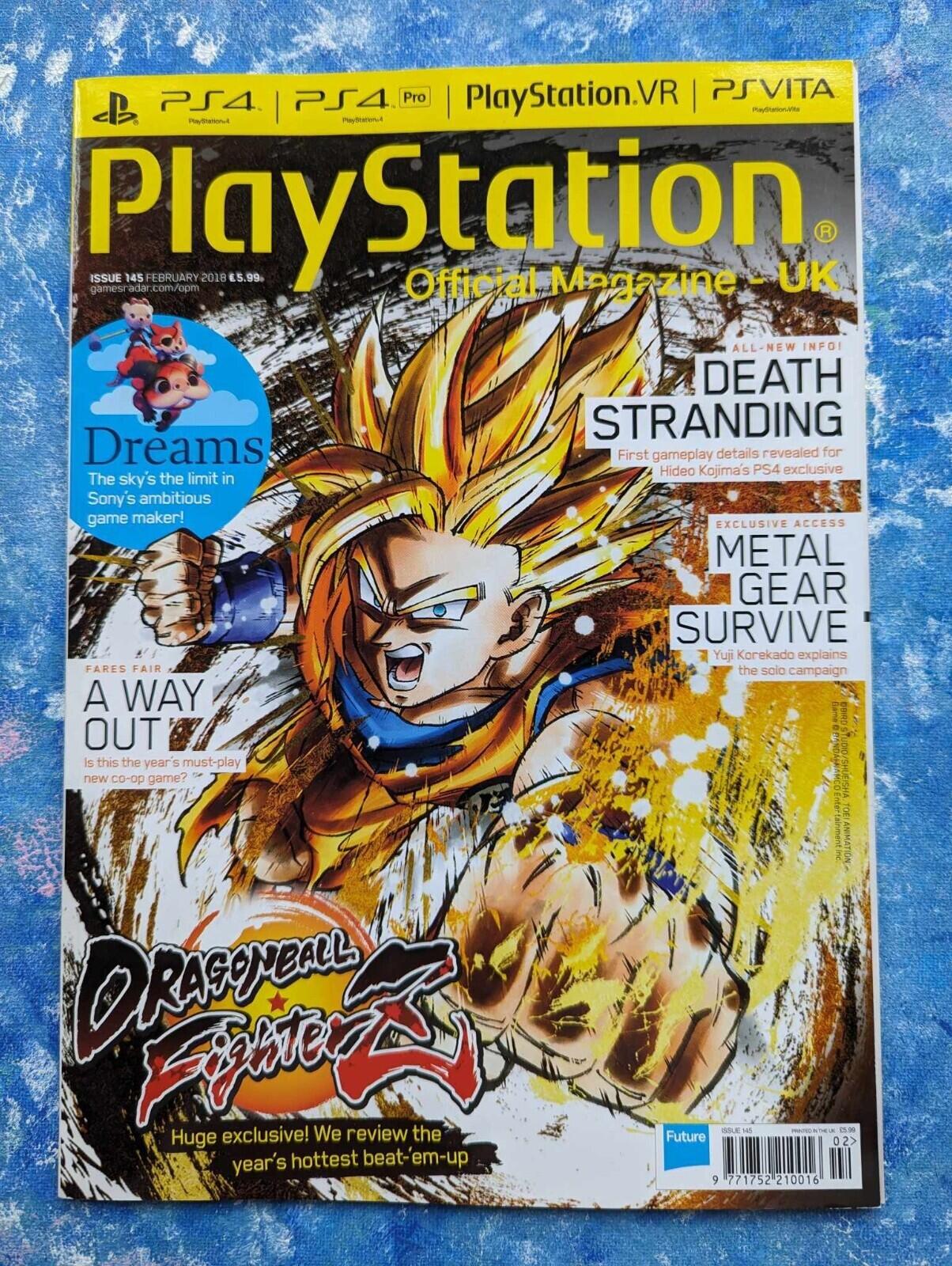 Playstation Official Magazine UK Issue 145, February 2018, Dragonball Fighter Z
