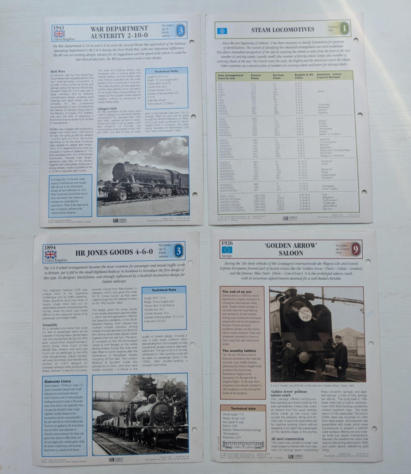 The Golden Age of British Railways - Orbis Direct - x25 Card Bundle