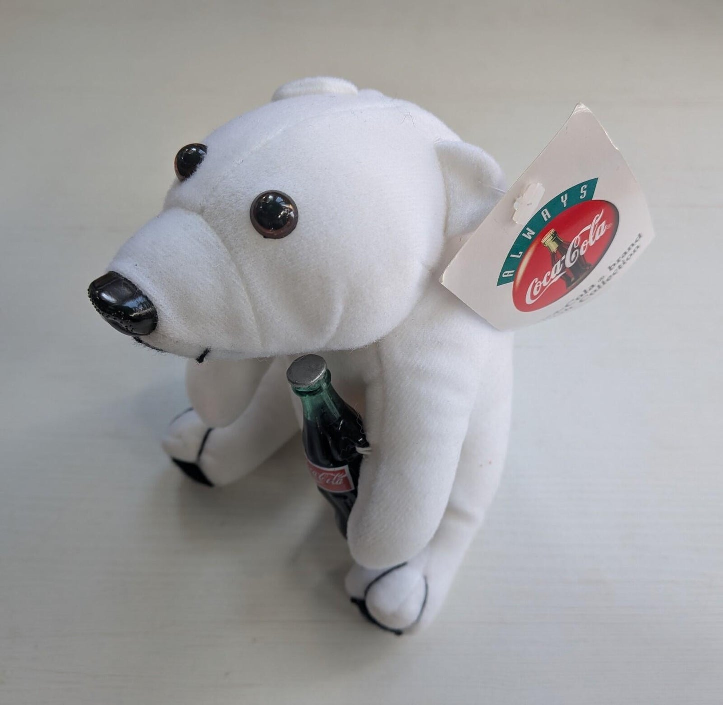 Vintage 1993 Coca-Cola Collection Polar Bear Plush/Soft Toy with Bottle
