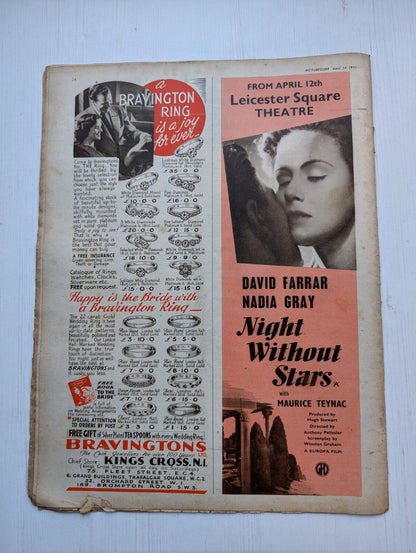 Picturegoer: The National Film Weekly April 14, 1951 - Gregory Peck Cover