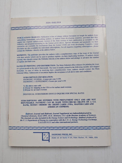 Hadronic Journal Vol. 21 No. 3 - June 1998 - Hadronic Press Inc.