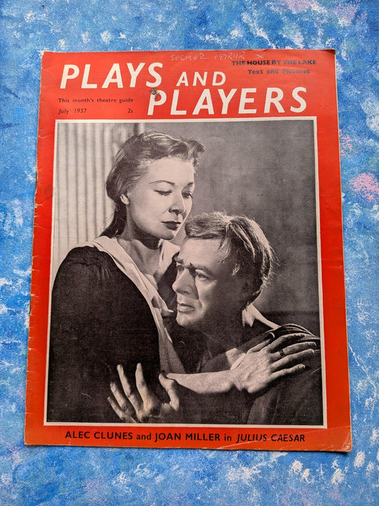 Plays and Players July 1957 - Alec Clunes/Joan Miller Julius Caesar Cover